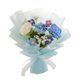 thumbnail image 1 of Ramo de flores de ganchillo, flores artificiales, decoración del hogar, hecho a mano, tejido Azul, 1 of 9