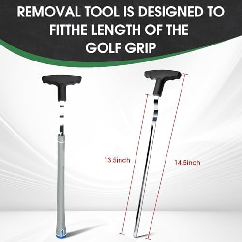 Golf Grip Removal Tool，11" V-Groove Grip Remover Saver for Standard Length Swinging Grips，High-Carbon Steel Golf Club Tool，Golf Grip Kit Golf Tools Golf Grip Tool