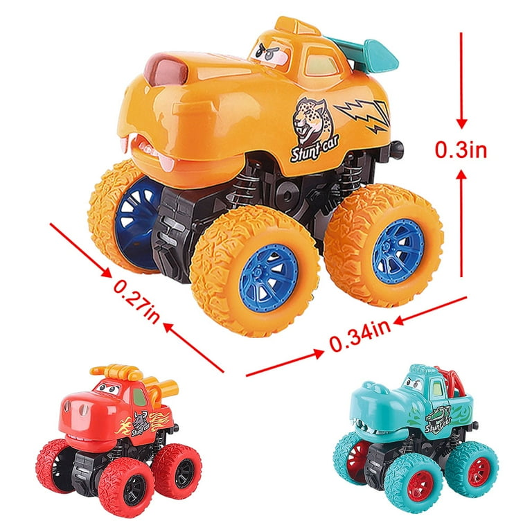 CHUANK Monster Truck Toys Friction Powered Toy Cars Push and Go