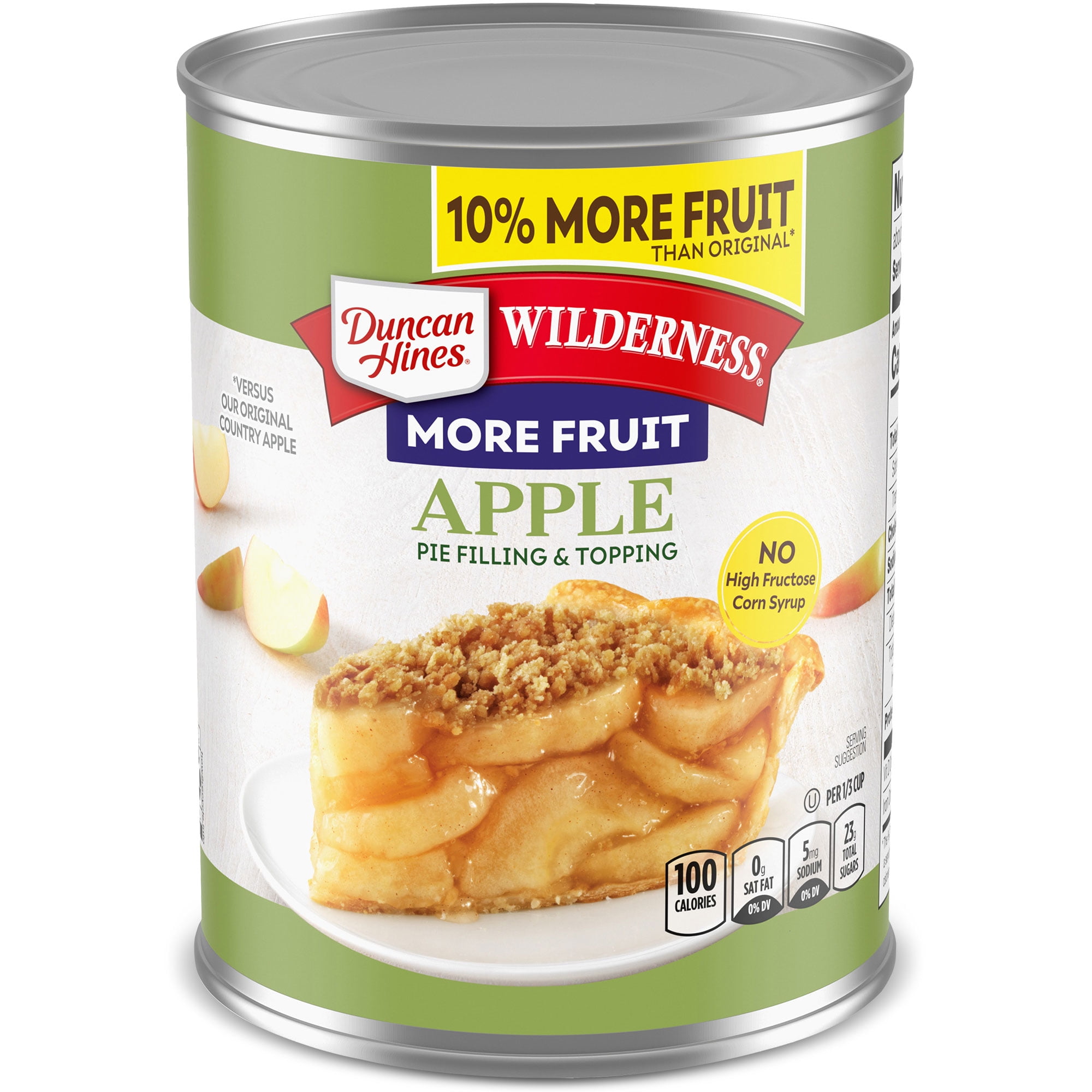 Duncan Hines Wilderness More Fruit Apple Pie Filling and Topping, 21 oz