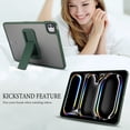 thumbnail image 7 of Case for iPad Pro 12.9" 2022/2018/2020/2021, with Built-in Kickstand Shockproof Rugged Skin-Feel Cover, Slim Military Grade Drop Protection Cover for iPad Pro 12.9" 2022/2018/2020/2021, Green, 7 of 7