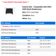 thumbnail image 2 of Control Unit - Compatible with 2002 - 2005 Buick Rendezvous 2003 2004, 2 of 2