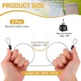 thumbnail image 2 of Candado de cable de seguridad Uxcell (1/8" 16.4ft 110lb, plata) (2 Pcs) Cuerda de alambre flexible de acero inoxidable, 2 of 7
