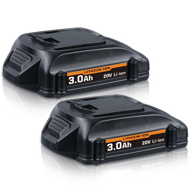 Batería de repuesto DASNITE de iones de litio de 20 V, 3 Ah, paquete de 2