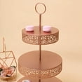 thumbnail image 2 of Efavormart 23" Tall 3-Tier Blush/Rose Gold Metal Reversible Cupcake Stand, Dessert Holder, Display Serving Tray, 2 of 11