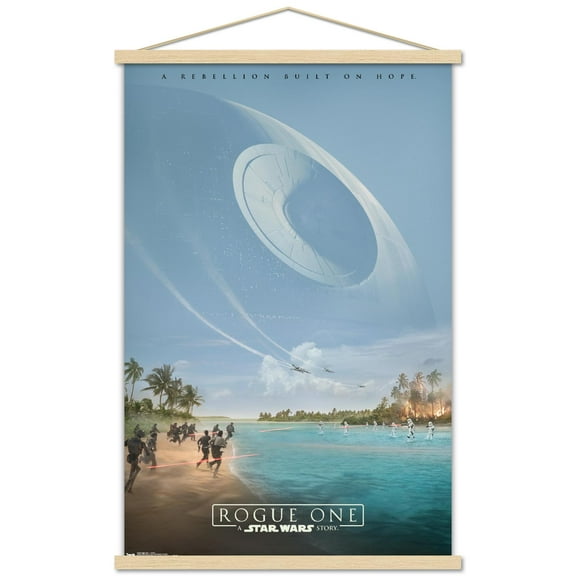 Star Wars: Rogue One - Teaser Wall Poster with Wooden Magnetic Frame, 22.375" x 34"