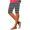 thumbnail image 2 of LEBONYARD Shorts for Women Plus Size Clearance,Women's Shorts in Comfortable and Soft Materials,Women's Summer High Waisted Printing Capris Matching Slim Fitting Yoga Gym Pants Dark Gray XXL, 2 of 5