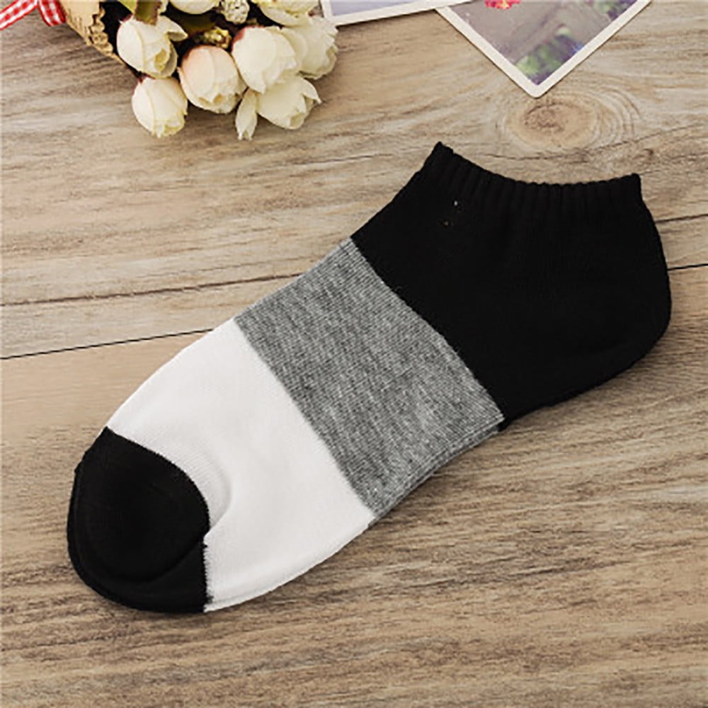 Fashion 1Pairs Women Comfortable Stripe Cotton Sock Slippers Short Ankle Socks