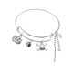 thumbnail image 2 of 2 piezas de pulsera retráctil ajustable de Halloween con dije de calavera de terror de metal, 2 of 5