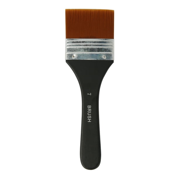1 pincel profesional de pintura plana con adornos de nailon, pincel artístico, mango de madera para Tomshoo No.7
