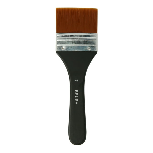 1 pincel profesional de pintura plana con adornos de nailon, pincel artístico, mango de madera para Tomshoo No.7