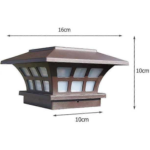 Solar Post Lamp Outdoor Waterproof Column Head Light for Garden Wall Lamp Garden Fence Landscape Lam
