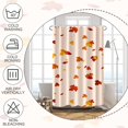 thumbnail image 5 of Fallen Maples Shower Curtain Red Leaves Fall Leaves Autumn Season Thanksgiving Day Harvest Rustic Shower Curtains for Bathtubs Camp Farmhouse Fabric Polyester with Hooks 36x72 Inches, 5 of 6