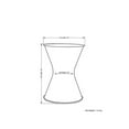 thumbnail image 6 of Allora 15" Contemporary Solid Metal Side Table in Tarnished Brass, 6 of 6