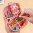 thumbnail image 4 of Lunxisen 3 Pcs Moisture Proof Mini Organizer Box Portable Travel Storage Removable Containers Weekly Grids, 4 of 8