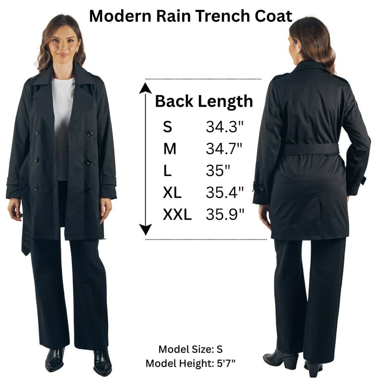 Alpine Swiss Siena Womens Rain Jacket Waterproof Trench Coat