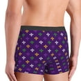 thumbnail image 3 of Uemuo Purple Mardi Gras Pattern Men's Boxer Briefs,Trunk Anti-Chafing,Comfortable, Durable, and Stylish Underwear-Small, 3 of 9