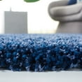 thumbnail image 4 of SAFAVIEH Santa Monica Cali Solid Shag Area Rug, Navy, 3' x 3' Square, 4 of 9