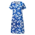 thumbnail image 3 of WILLBEST Vestido Largo Con Estampado Floral Para Mujer, Informal, Cuello Redondo, Para Vacaciones, Uso Diario, Primavera, Verano, Básico, Cómodo, Elegante, Atuendo Femenino 3102, 3 of 3