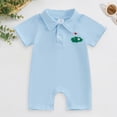 thumbnail image 2 of Unisex Baby Bodysuit Long Sleeve Newborn Infant Outfit&nbsp; for 3-6 Months Newborn Infant Baby Boy Clothes Short Sleeve Jumpsuit Button Down Romper Summer Outfit, 2 of 7