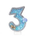 thumbnail image 3 of 1PC Blue Shell Glitter Crown Number Cake Toppers  Birthday Wedding Cakes Dessert, 3 of 6