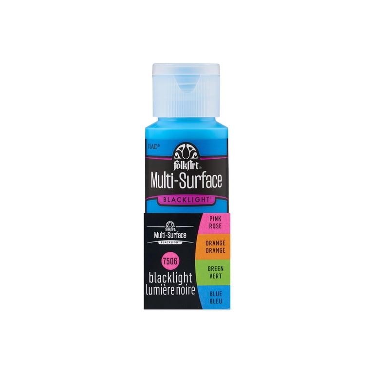 FolkArt Neon Blacklight Acrylic Paint Set, 4 Colors, 8 fl oz photo 7