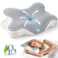 thumbnail image 4 of RELOIVE Cervical Neck Pillow for Pain Relief,Contour Memory Foam Pillow,Ergonomic Neck Support Pillow for Side Back Stomach Sleepers with Pillowcase,grey, 4 of 9