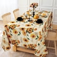 thumbnail image 5 of Sunflower Tablecloth Floral Tablecloth for Rectangle Tables 60 x 84 Inches Yellow Vintage Farmhouse Tablecloth Waterproof Oil-Proof Table Cloths for Picnic Party Wedding Home Kitchen, 5 of 5
