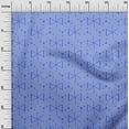 thumbnail image 3 of oneOone Velvet Medium Blue Fabric Geometric Craft Projects Decor Fabric Printed By The Yard 58 Inch Wide, 3 of 4