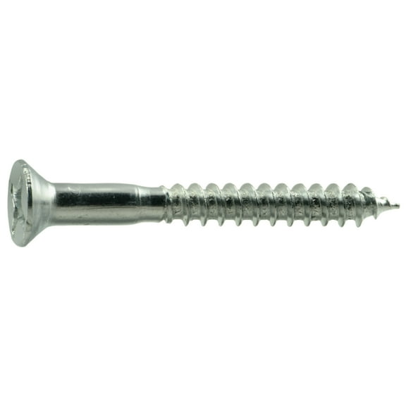 #10 x 1-3/4" Zinc Plated Steel Phillips Flat Head Wood Screws WSFS-335