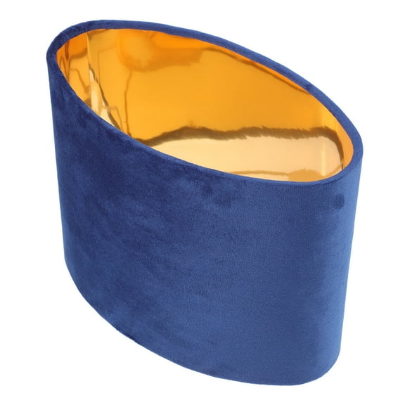 KONTONTY 1Pc Practical Blue Oval Lampshade Cloth Lamp Cover Stable Durable Bedside Lamp Accessory