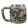 thumbnail image 4 of Ebros Metallo Super Cyborg Steampunk Pipes And Gears Skull Face Coffee Tea Mug Stein, 4 of 6