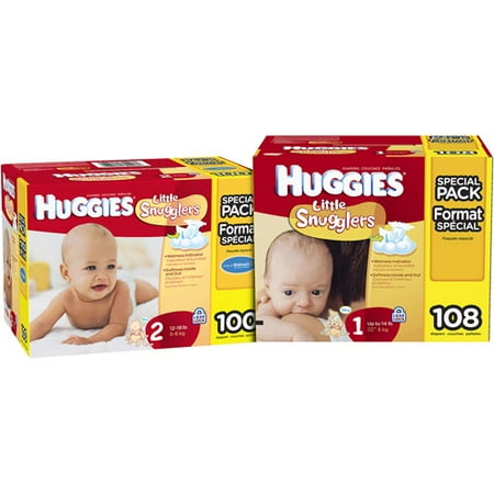 Huggies Little Snugglers Diapers, Super Pack (Choose Your Size)