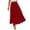 Wine., variant on HBGVBA Women's Maxi Skirts,Casual Pleated Skirts,Solid Color High Waist Boho Style Elastic Waist Flowy Ruched Long Maxi Skirts