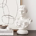 thumbnail image 2 of Design Toscano Augustus Caesar Primaporta Statue Buste, 46 cm, Polyresine, Pierre Antique, 2 of 11