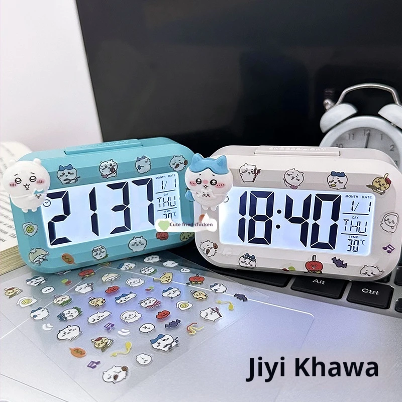 Chiikawa Style Multifunctional Alarm Clock For Learning Timed Night Light Exquisite Desktop Clock Cute Alarm Clock Gift