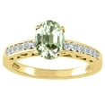 thumbnail image 2 of Tommaso Design� Oval 7x5mm Green Amethyst Solitaire Engagement Ring, 2 of 9