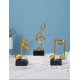 thumbnail image 3 of 3 piezas figuras musicales escultura músico decoración nota musical piano estatua moderna sala de estar hogar artes regalo poliresina oro 19 cmh Hy, 3 of 4
