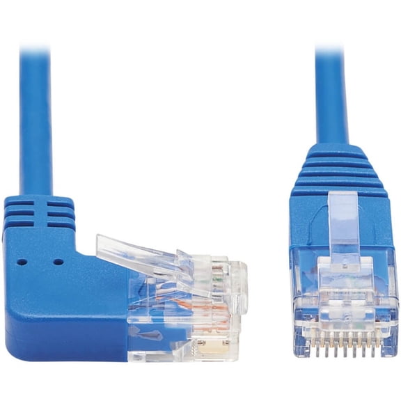 Tripp Lite 7ft RJ-45 Cat6 Right Angled UTP Slim Molded Cable Blue N204S07BLRA