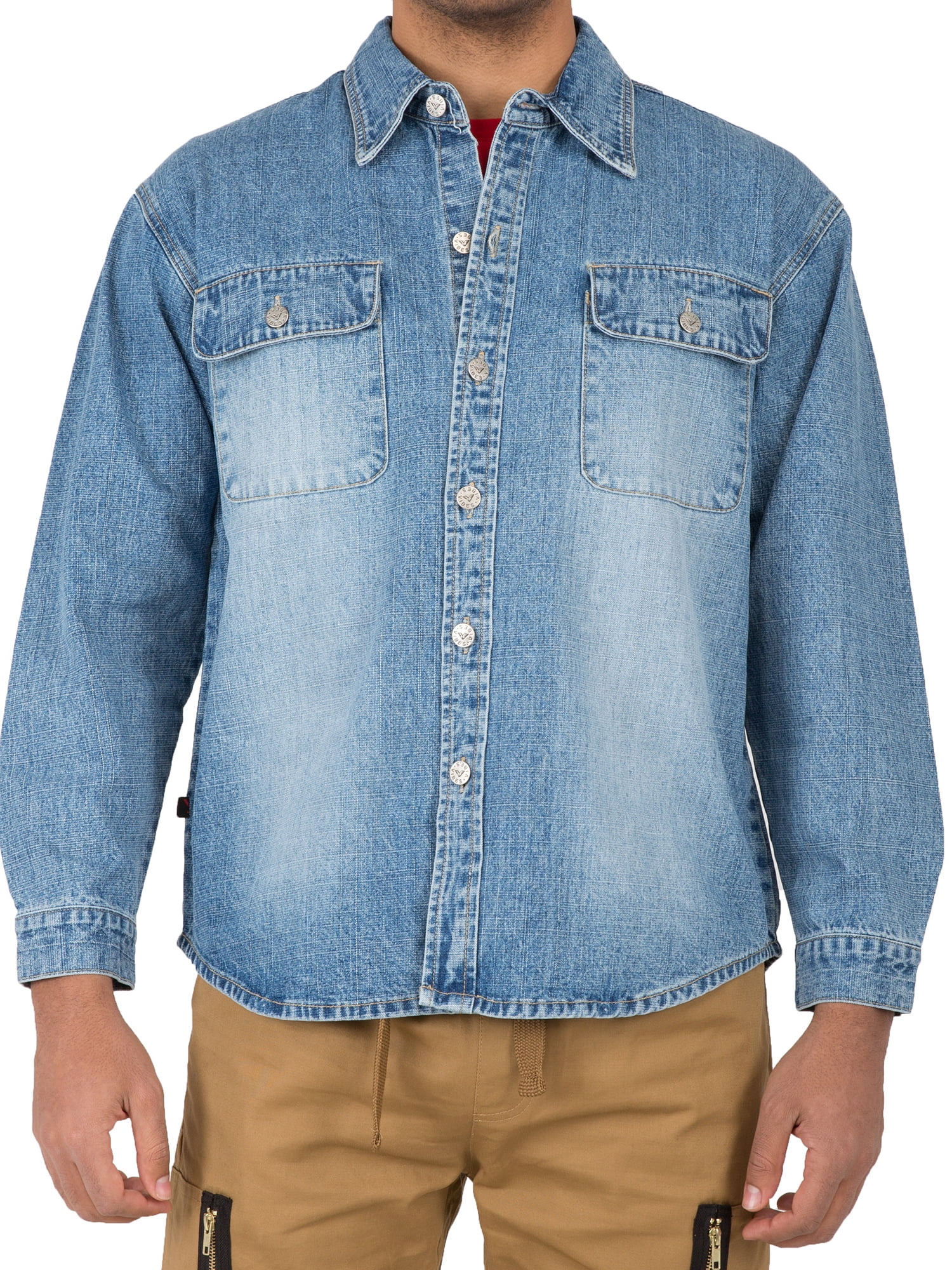 walmart denim shirt mens