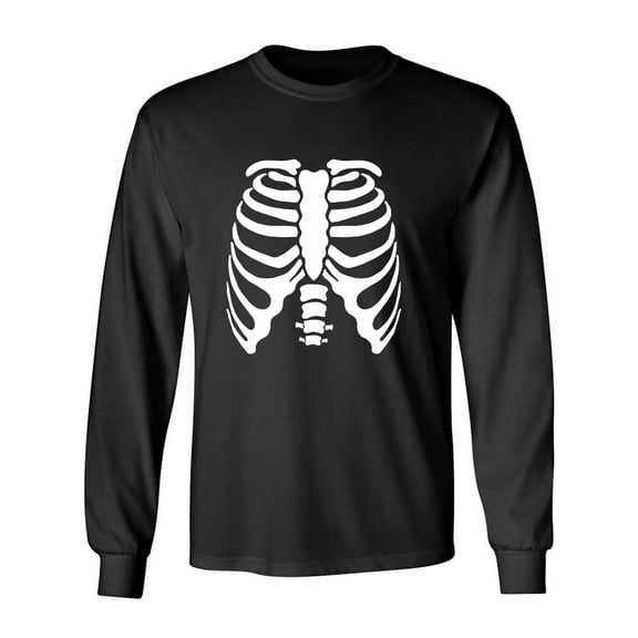 Skeleton Ribs Adult Long Sleeve T-shirt