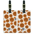 thumbnail image 1 of Graphics and More Paw Print Dog Cat Pet on Orange Luggage Suitcase Carry-On ID Tags Set of 2, 1 of 1