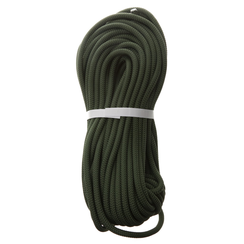 Climbing Safety Rappelling Rope Auxiliary Cord Army Green 8mm 30m 