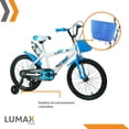 thumbnail image 3 of Bicicleta Infantil Lumax Rodada 18 con Llantas Entrenadoras Canasto Azul, 3 of 4