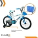 thumbnail image 3 of Bicicleta Infantil Lumax Rodada 18 con Llantas Entrenadoras Canasto Azul, 3 of 4
