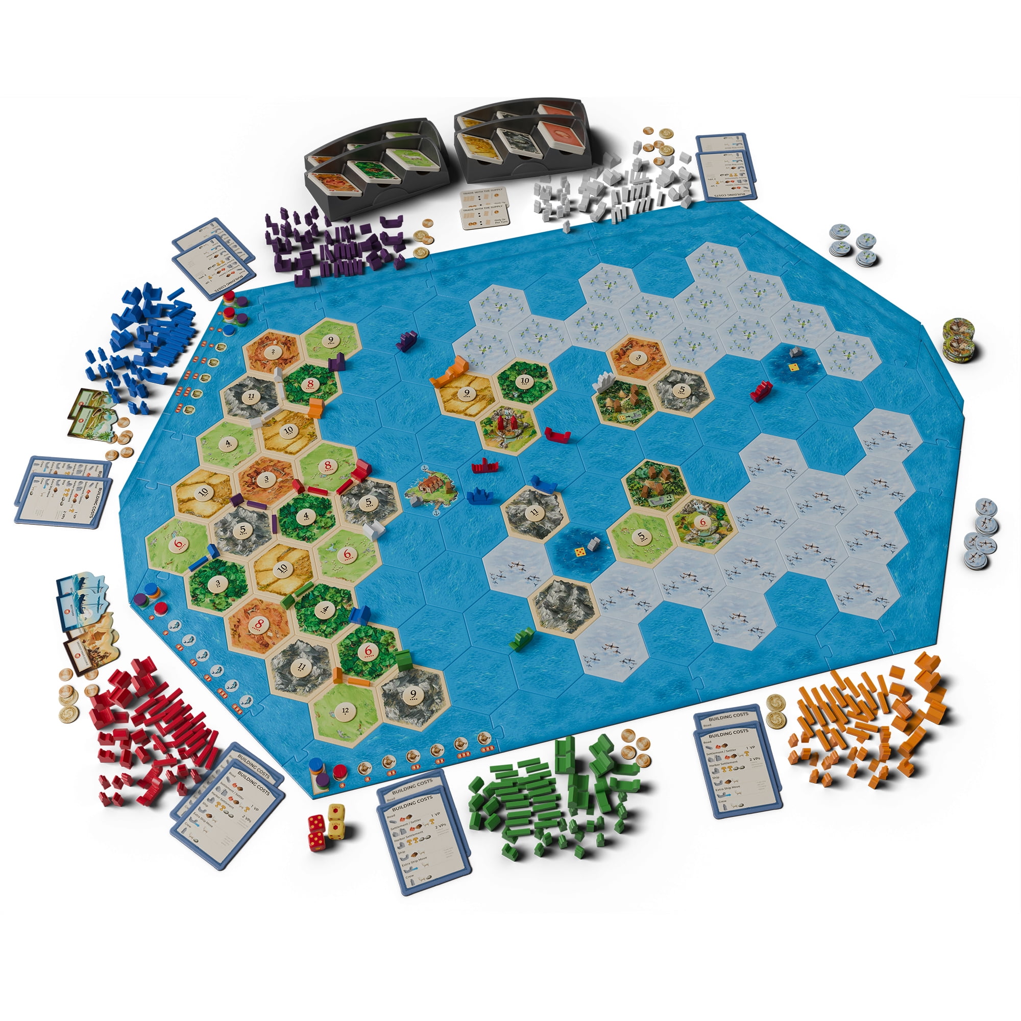 CATAN 6E – Explorers & Pirates 5-6 Player Strategy Board Game Expansion for Ages 10+, from Asmodee