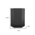 thumbnail image 4 of HomeRoots 487343 17 in. High Gloss Manufactured Wood Hexagon End Table, Grey, 4 of 5