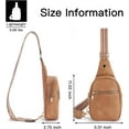 thumbnail image 6 of Small Sling Bag for Women Leather Crossbody Fanny Packs Chest Bag for Women, 6 of 7