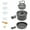 Black, variant on Rupoun Camping Mess Kits 10-Piece Alumina Portable Outdoor Cookware Set with Pot Frying Pan Kettle and Foldable Handles Black Perfect for Backpacking Hiking and Picnic Cooking Accessories