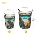 thumbnail image 3 of Sikiie Desert Monkeys Drive Print Round Dirty Clothes Basket, Waterproof Standing Foldable Storage Basket, for Laundry Room, Bedroom, Bathroom Storage-Medium, 3 of 6
